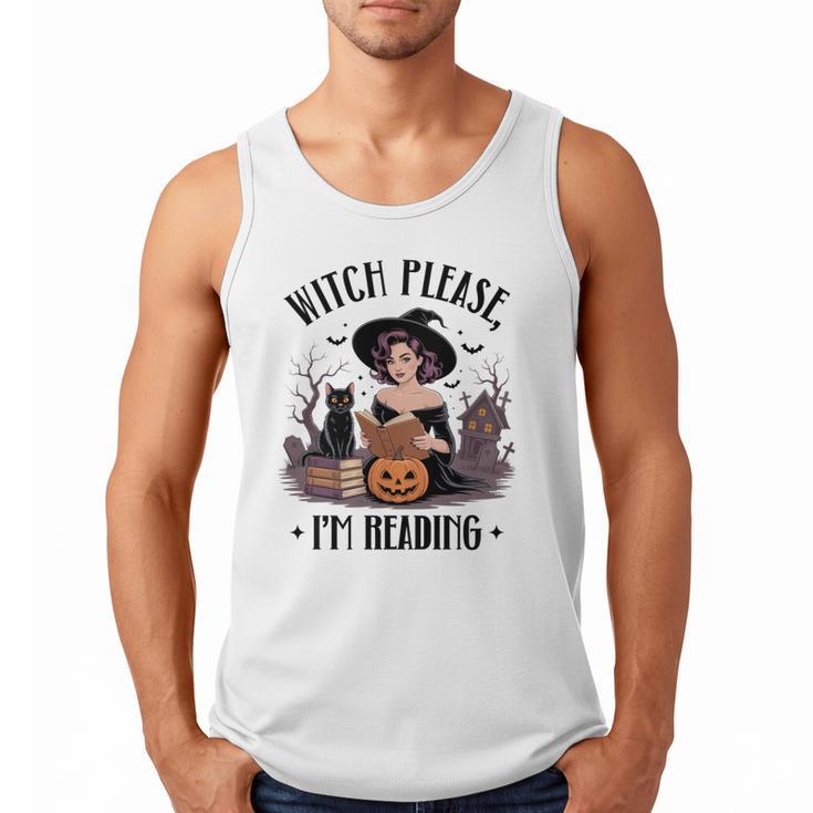 I'm Reading Halloween Witch Book Lover Men Tank Top