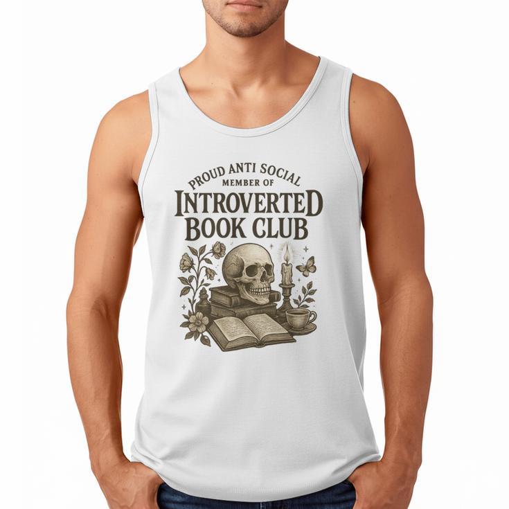 Introverted Book Club Member Anti Social Reader Men Tank Top
