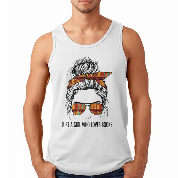 Just a Girl Who Loves Books Pajamas Shirt Reading Book Lover Men Tank Top