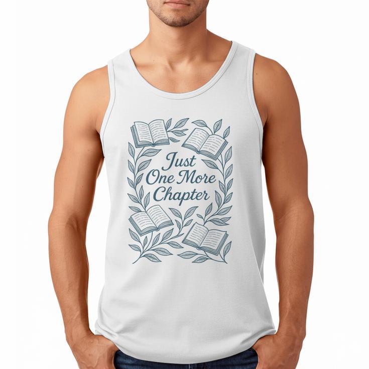 Just One More Chapter Blue Book Lover Reading Quote Men Tank Top Just One More Chapter Blue Book Lover Reading Quote Men Tank Top