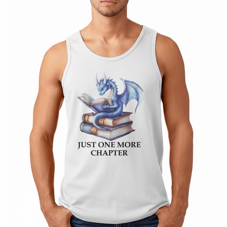 Just One More Chapter Book Dragon Reading Book Lover Bookish Men Tank Top