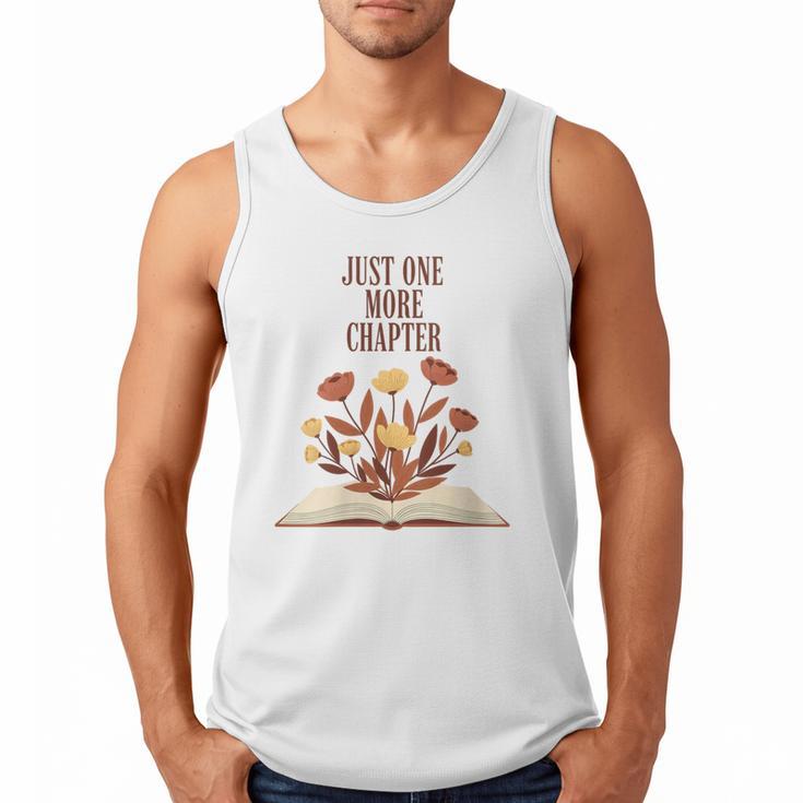 Just One More Chapter Book Lovers Floral Men Tank Top