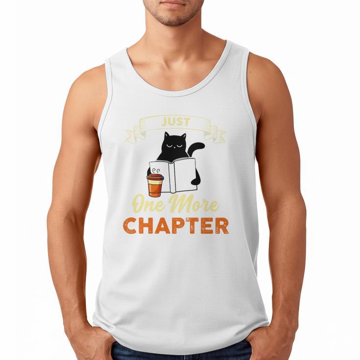 Just One More Chapter Fun Cat Coffee Reading Book Premium Tri-Blend Men Tank Top