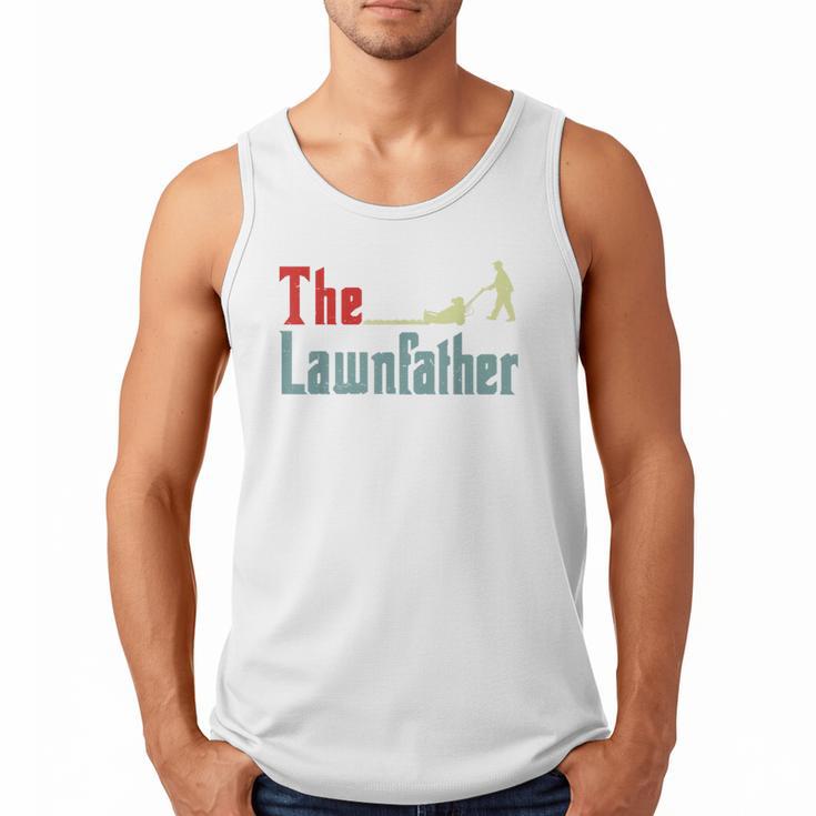 Lawn Mowing Lawnfather Dad Lawn Mower  Gardening Men Tank Top