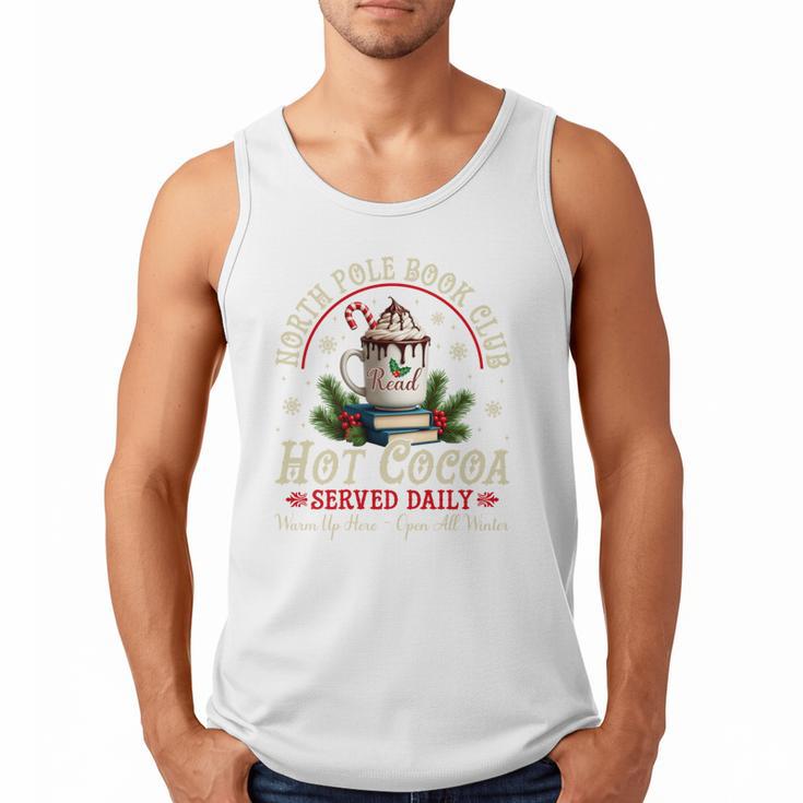 North Pole Book Club Hot Cocoa Librarians Bookish Christmas Men Tank Top