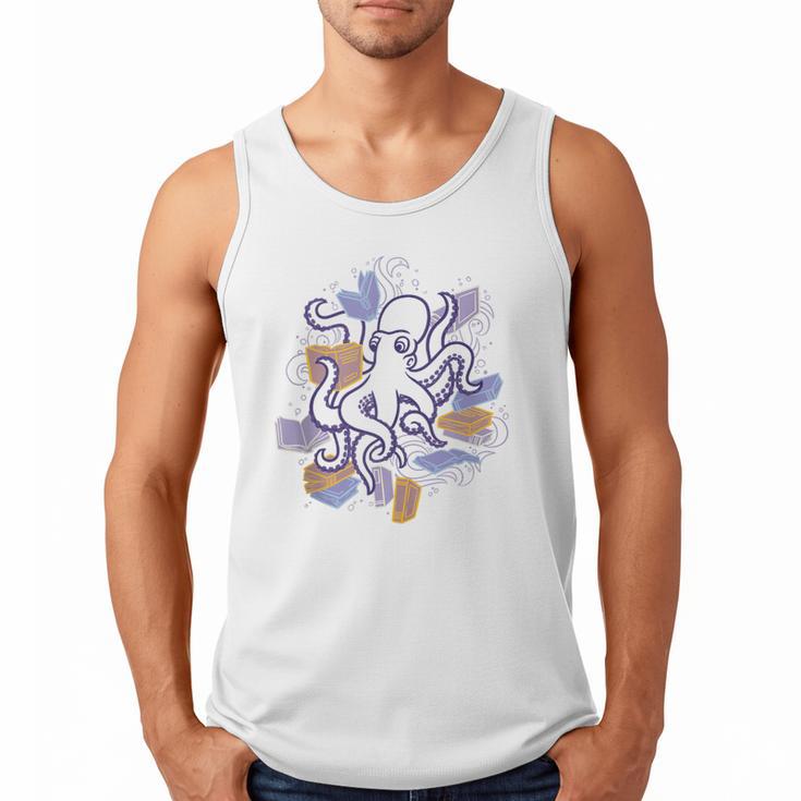 Octopus Book Reader Men Tank Top