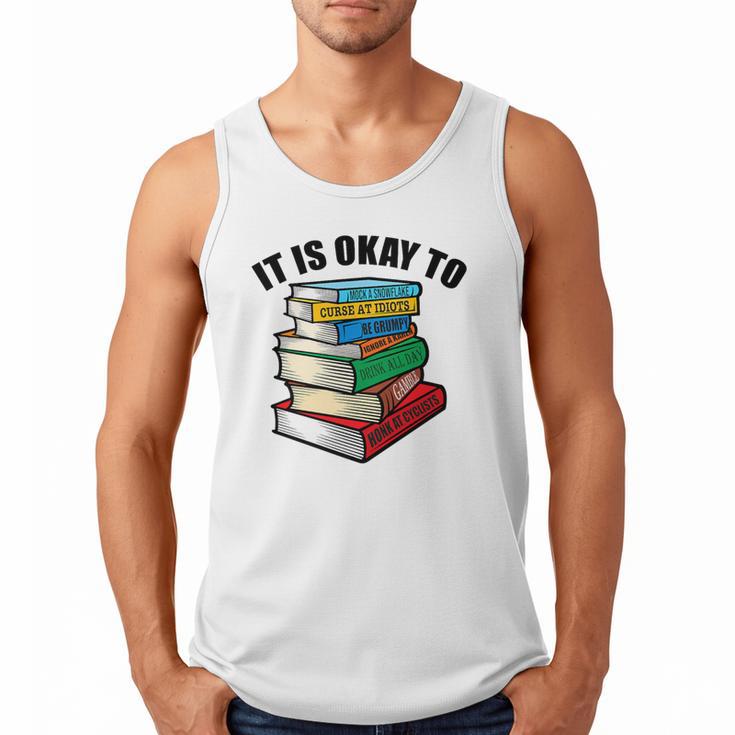 It Is Okay To Be a Grumpy Old Man Book Lover Premium Men Tank Top