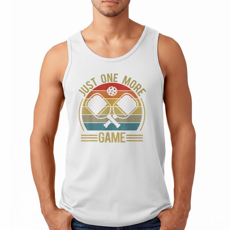 Pickleball-Shirt Just One More Game Dad Mom Women Men Men Tank Top