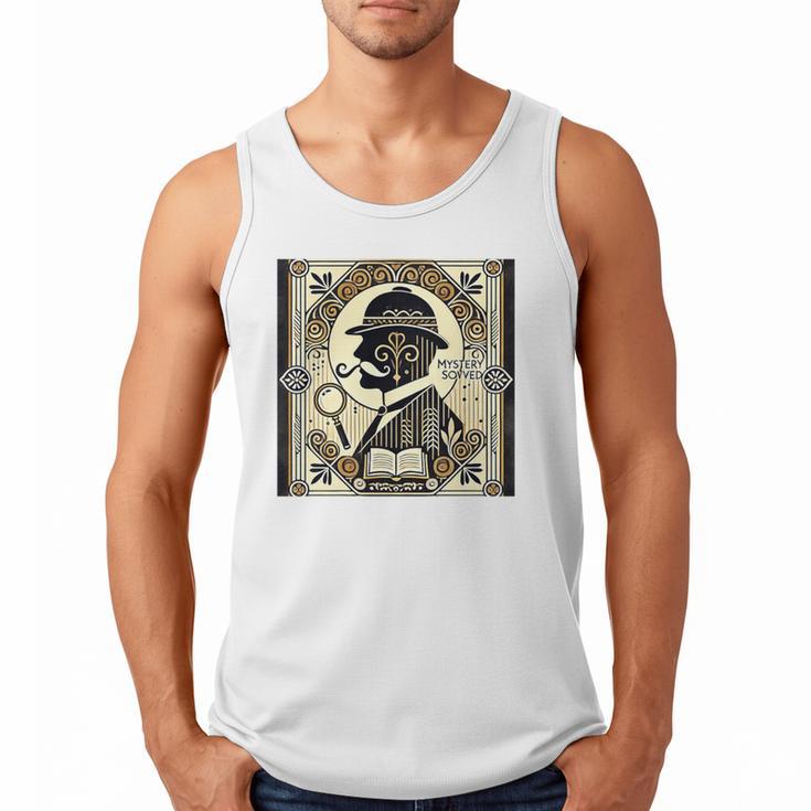 Poirot Mystery Books Vintage Detective Premium Tri-Blend Men Tank Top
