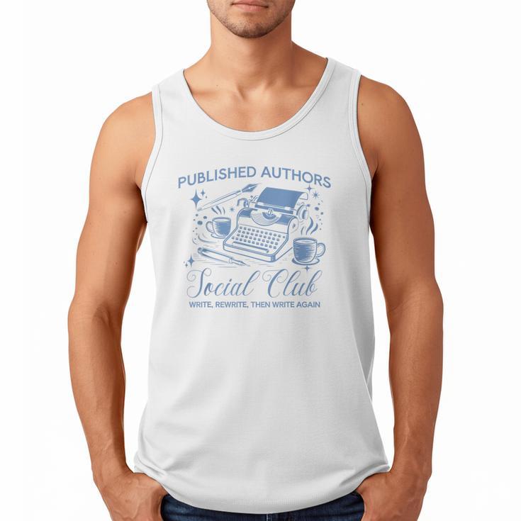Published Authors Social Club Women Vintage Poet Book Writer Men Tank Top