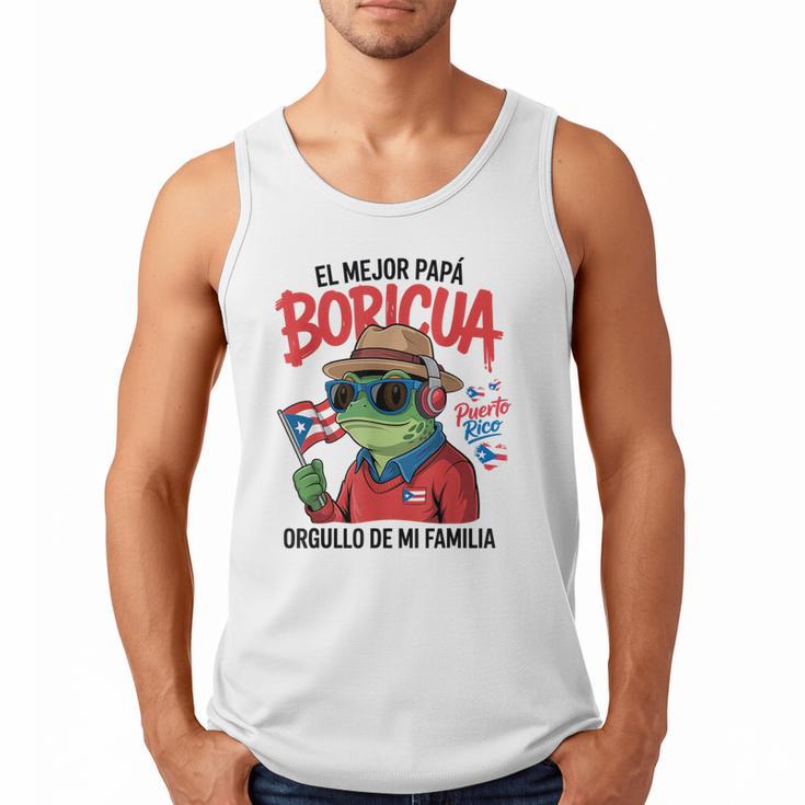 Puerto Rican Dad Idea For Men & Papá Boricua Coqui Frog Men Tank Top