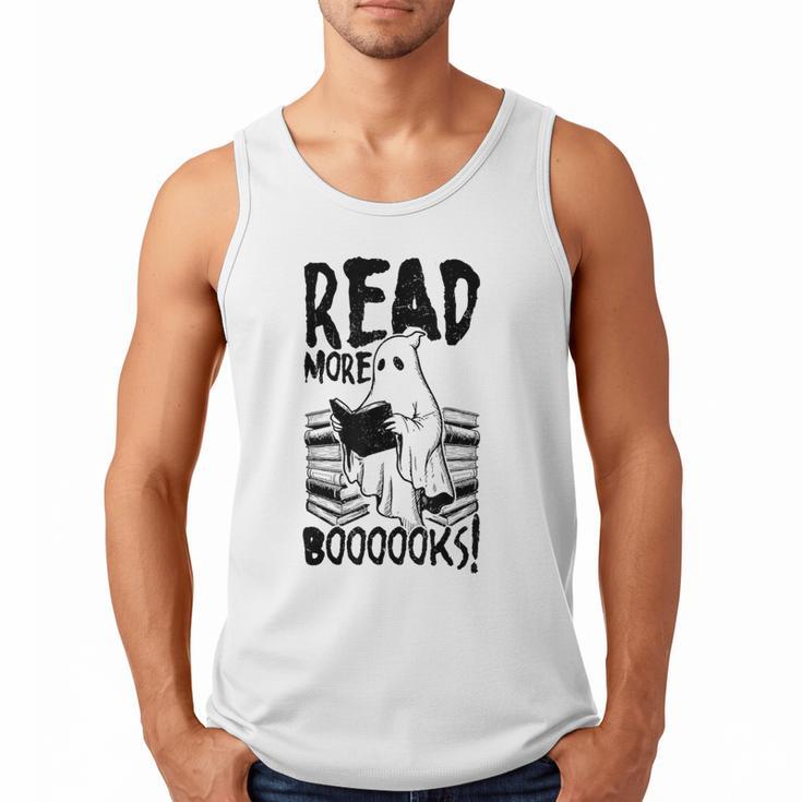 Read More Books Ghost Halloween Reading Teacher Literacy Men Tank Top