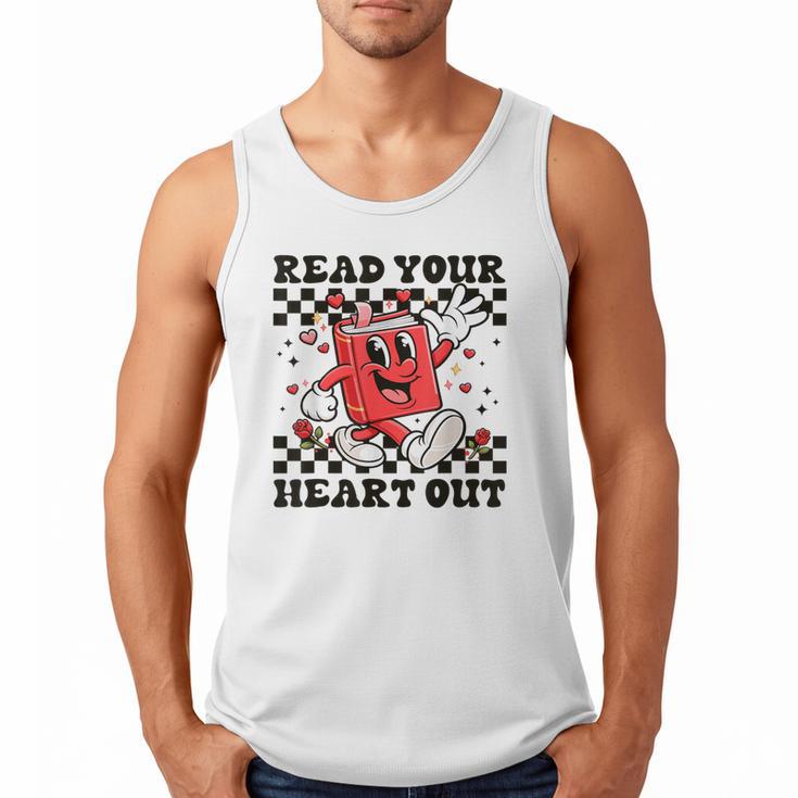 Read Your Heart Out Teacher Valentines Book Lover Men Tank Top Read Your Heart Out Teacher Valentines Book Lover Men Tank Top