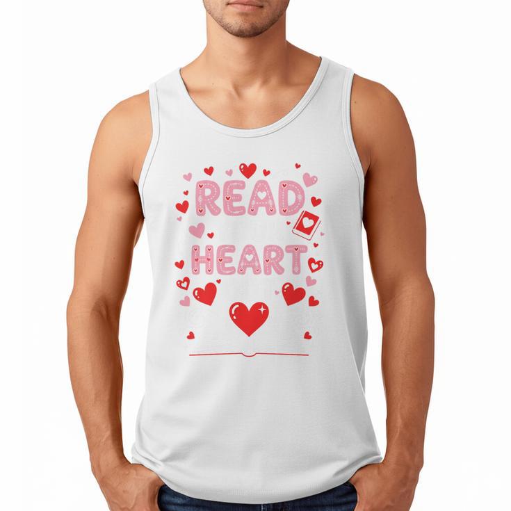 Read Your Heart Out Valentine Reading Book Lover Teacher Premium Tri-Blend Men Tank Top