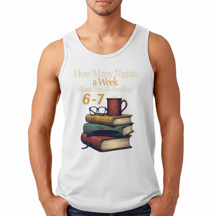 Reading 6 7 Nights Meme English Teacher Bookworm Books Men Tank Top