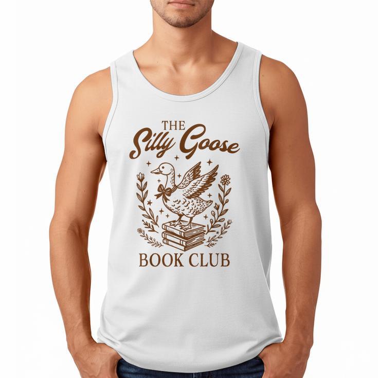 Reading Book Lover Bookish Librarian Silly Goose Book Club Men Tank Top