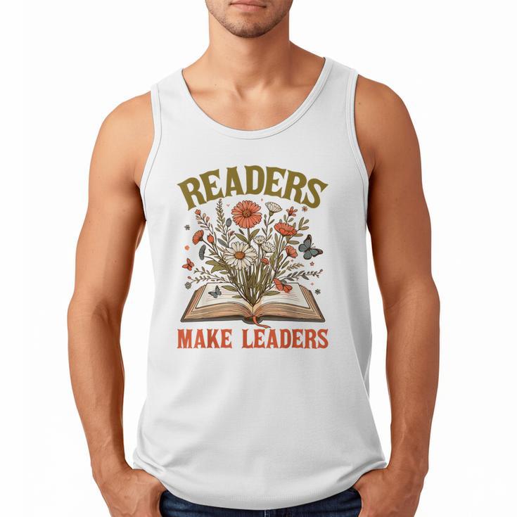 Reading Squad Book Lover Bookish Floral Readers Make Leaders Men Tank Top
