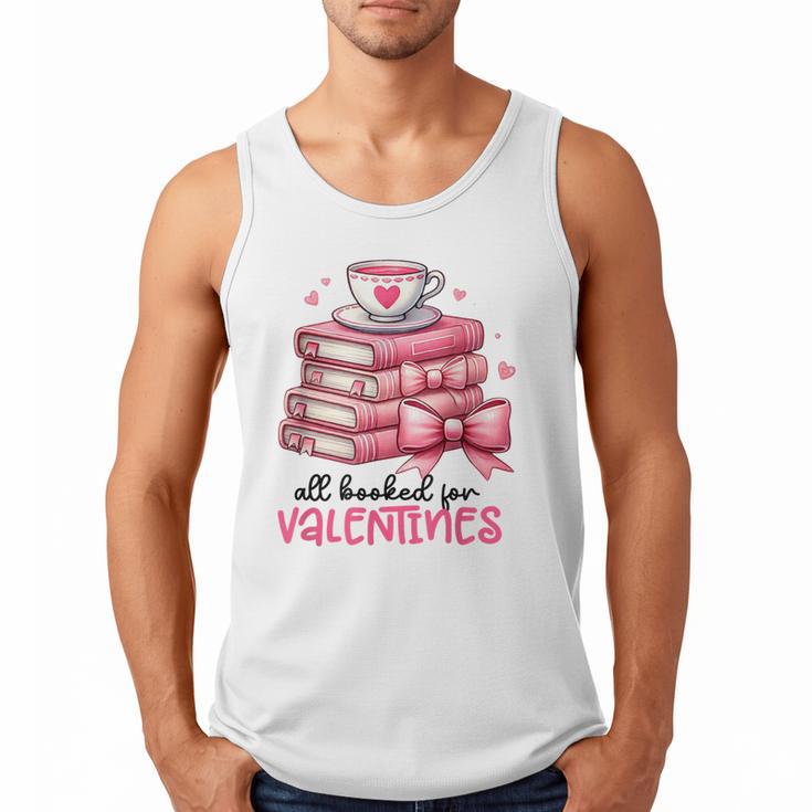 Retro Groovy Valentine Men Women Kid Tees By Emily All Booked For Valentines Book Reading Bookworm Nerdy Men Tank Top
