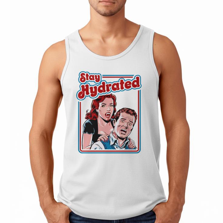 Retro Vampire Book Cover Style Stay Hydrated Halloween Men Tank Top