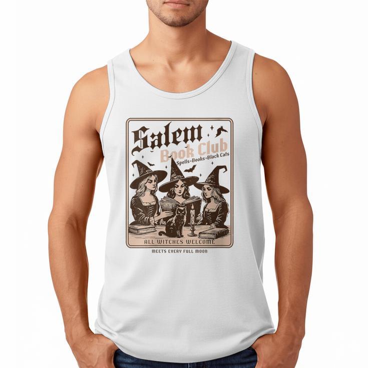 Salem Book Club Bookish Halloween Retro Salem Witch Book Men Tank Top