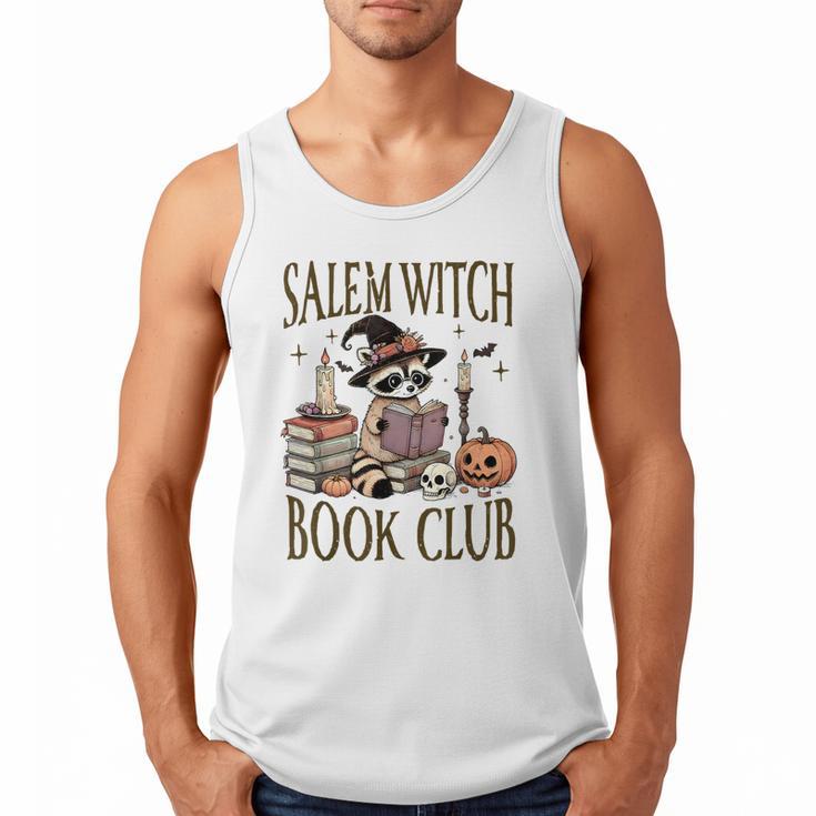 Salem Witch Book Club Raccoon Reading Men Tank Top