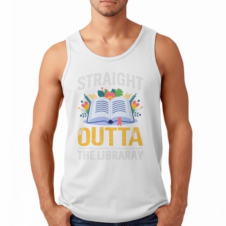 Straight Outta The Library Book Lover Men Women Premium Tri-Blend Men Tank Top