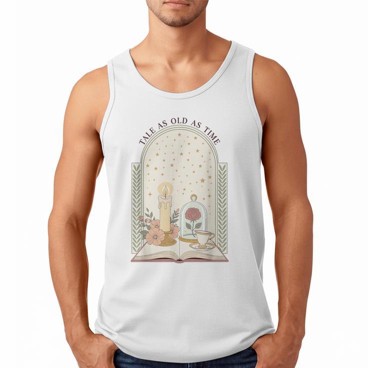 Tale As Old As Time Rose Candle And Book Men Tank Top