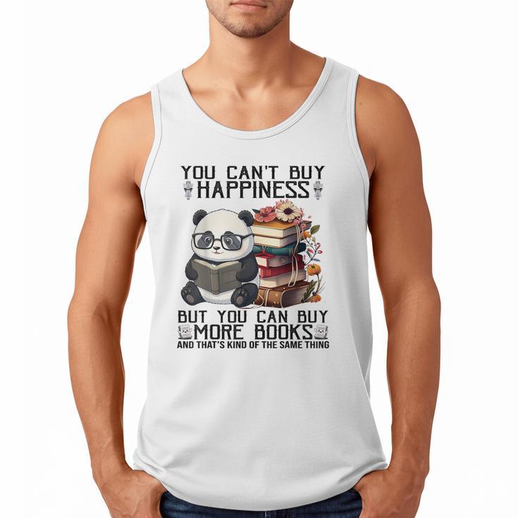 Teacher Bookworm Book Lover Panda Reading Book Librarian Tee Men Tank Top