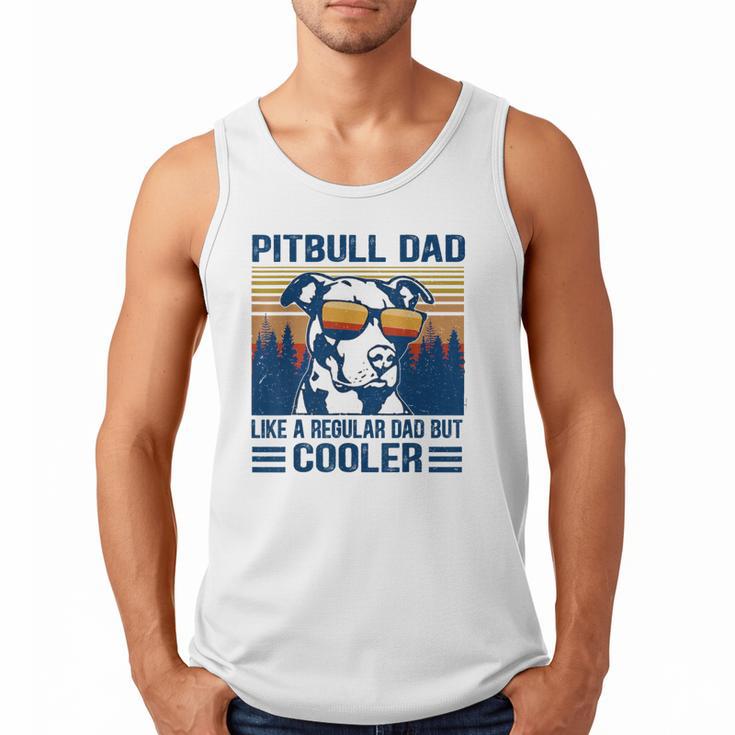 Vintage Pitbull Dad Like A Regular Dad But Cooler Men Tank Top