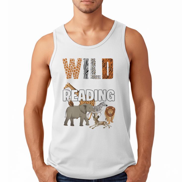 Wild About Reading Book Reader Book Nerd Book Reading Lover Premium Tri-Blend Men Tank Top