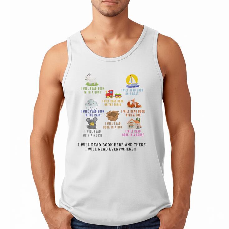 I Will Read Books On A Boat And Everywhere Reading Teachers Men Tank Top
