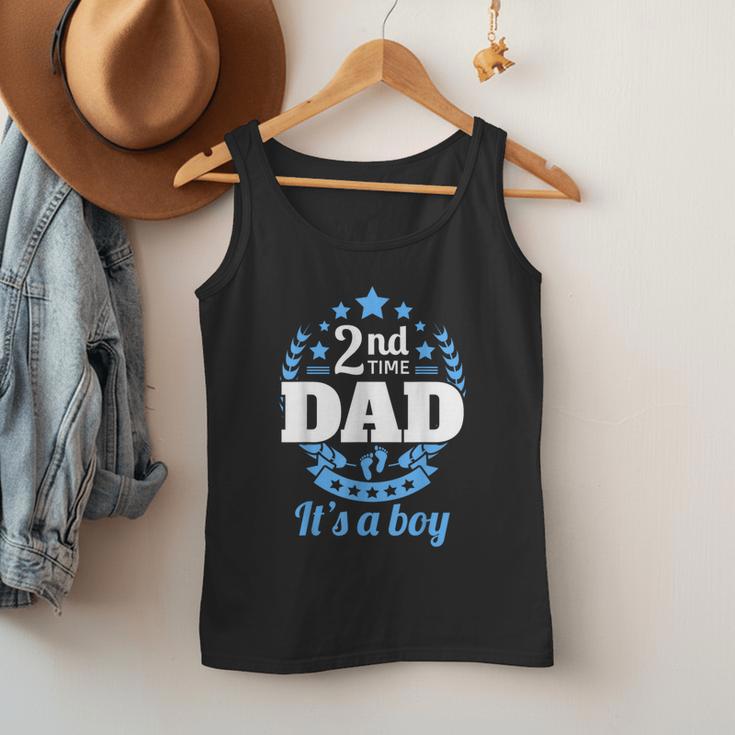 2nd Time Dad It's A Boy Dad Again Second Baby Announce Men Tank Top