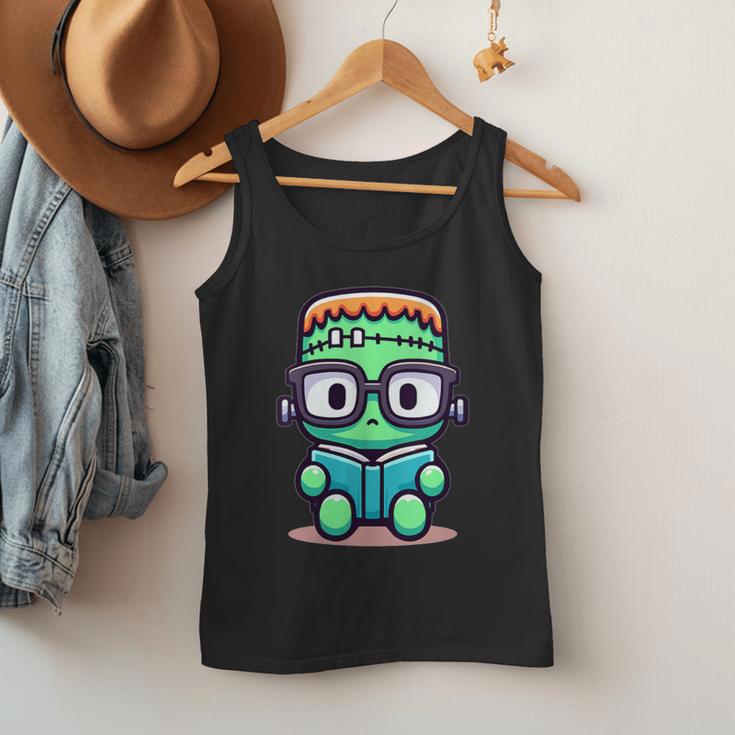 Book Lover Frankenstein's Monster With Reading Glasses Men Tank Top