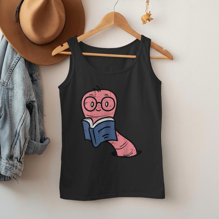 Book Worm Pun Read Reading Librarian America Men Women Kids Men Tank Top