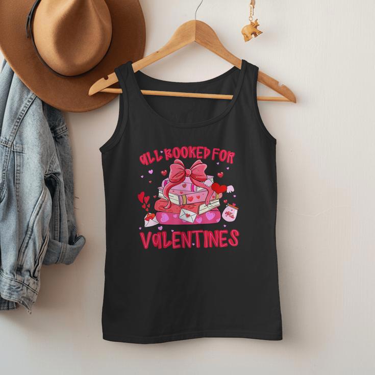 All Booked For Valentines Coquette Bow Book Valentine Day Men Tank Top