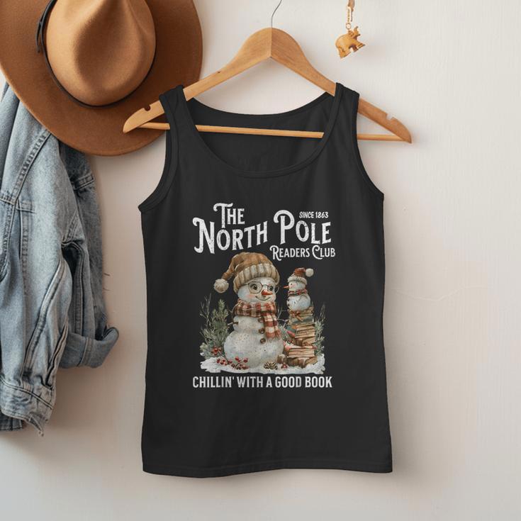 Bookish Christmas North Pole Book Club Snowman Book Worm Men Tank Top Bookish Christmas North Pole Book Club Snowman Book Worm Men Tank Top