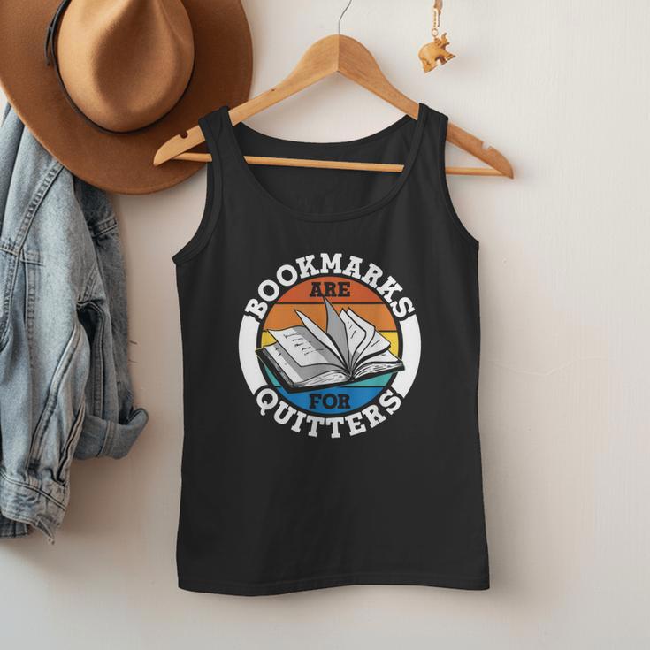 Bookmarks Are For Quitters Reader Read Book Reading Men Tank Top
