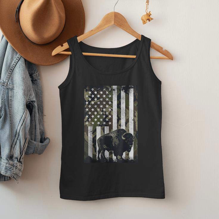 Camo USA Flag Bison Camouflage Hunting Wildlife Hunter Dad Men Tank Top Camo USA Flag Bison Camouflage Hunting Wildlife Hunter Dad Men Tank Top