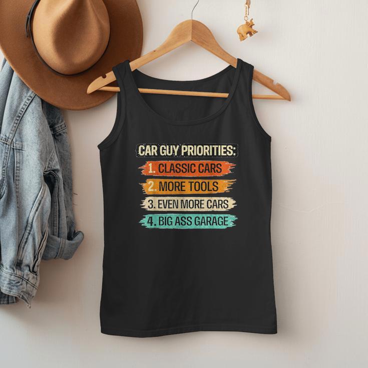Car Guy Priorities Cars Garage Lover For Men Dad Men Tank Top