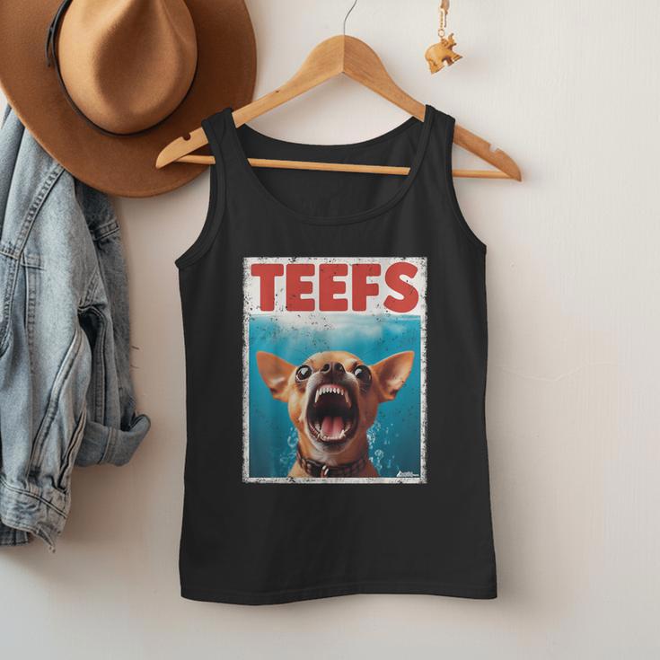 Chihuahua Teefs Top Teeth Chi Jowls Paws Dog Mom Dad Men Tank Top
