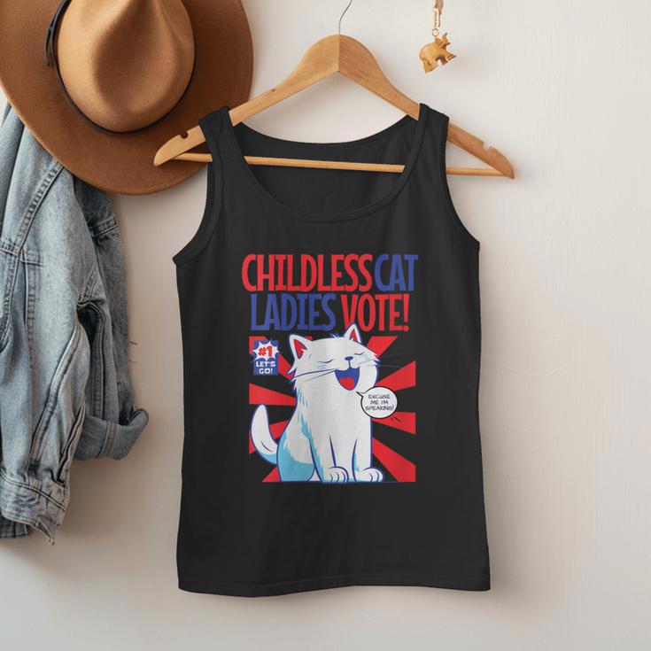 Childless Cat Ladies Vote Kamala Harris Cute Comic Book Cat Men Tank Top Childless Cat Ladies Vote Kamala Harris Cute Comic Book Cat Men Tank Top