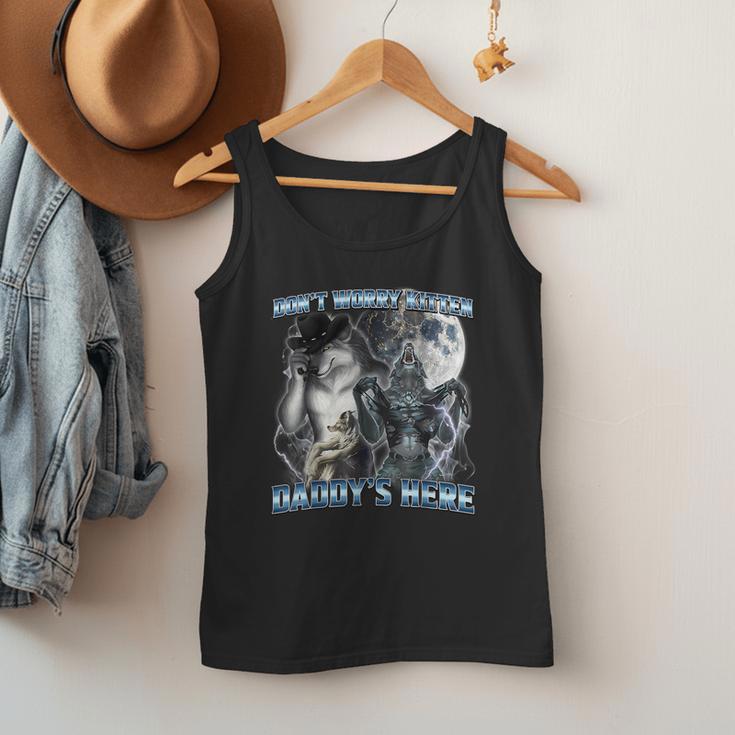 Cool Alpha Wolf Meme Don't Worry Kitten Daddy's Here Men Tank Top