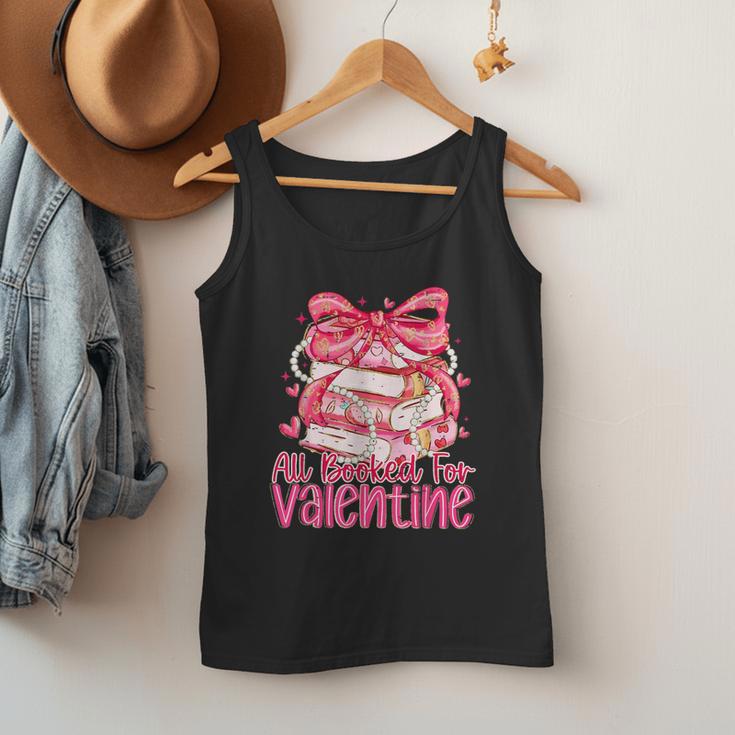 Coquette Bow All Booked For Valentines Teacher Book Men Tank Top