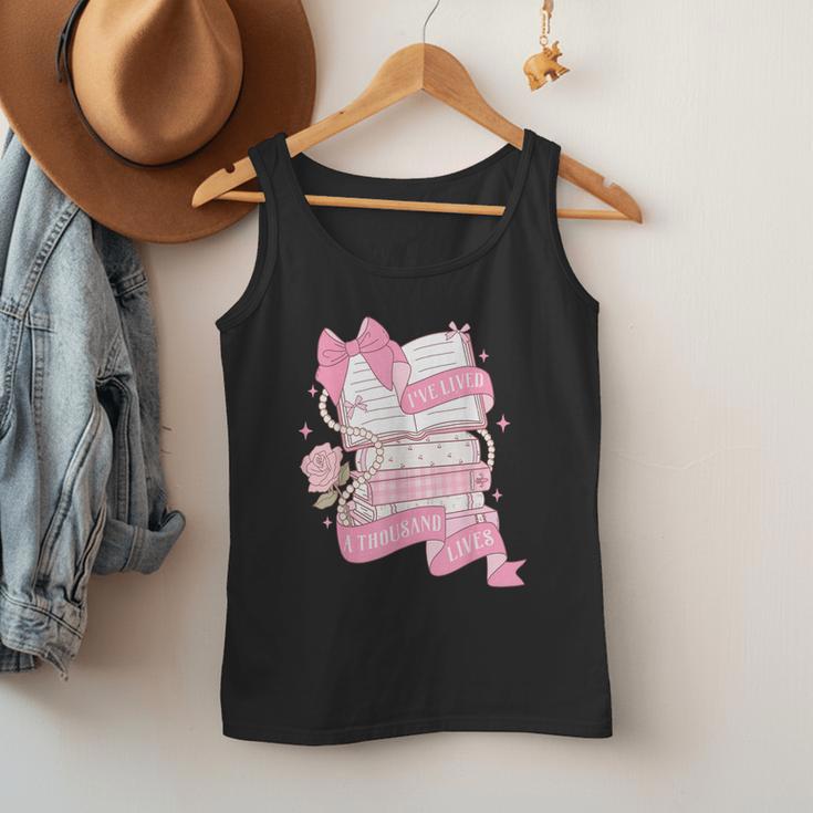 Coquette Reading Book Lover Pink Bow Bookish Mom & Daughter Men Tank Top