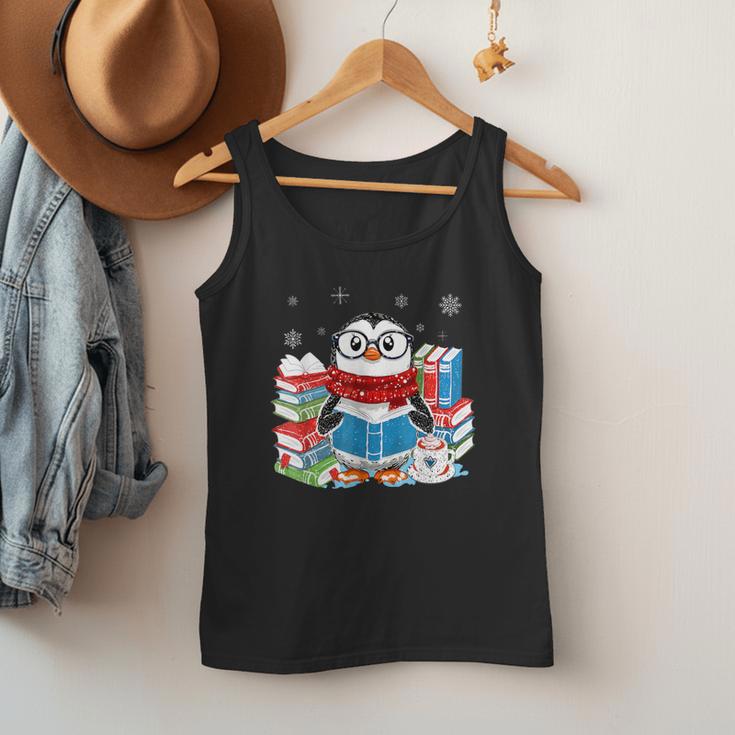Cute Christmas A Penguin Reading Book Snowflake Hot Teacher Men Tank Top Cute Christmas A Penguin Reading Book Snowflake Hot Teacher Men Tank Top
