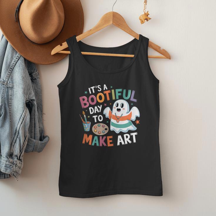 Cute Ghost Book Halloween Spooky Boo School Art Teacher Men Tank Top