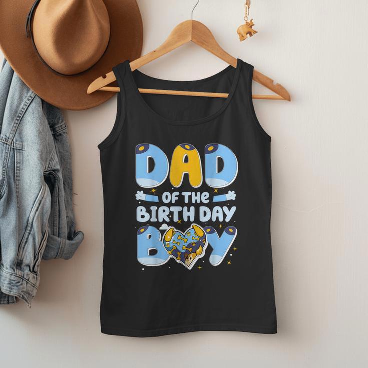 Dad Of The Birthday Boy Blue Dog Family Matching Men Tank Top