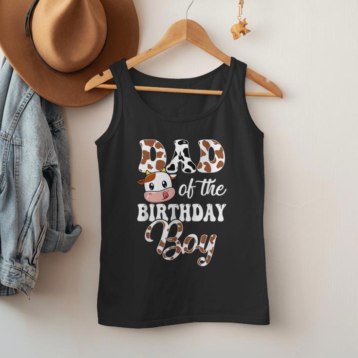 Dad Of The Birthday Boy Cow Farm 1St Birthday Boy Men Tank Top