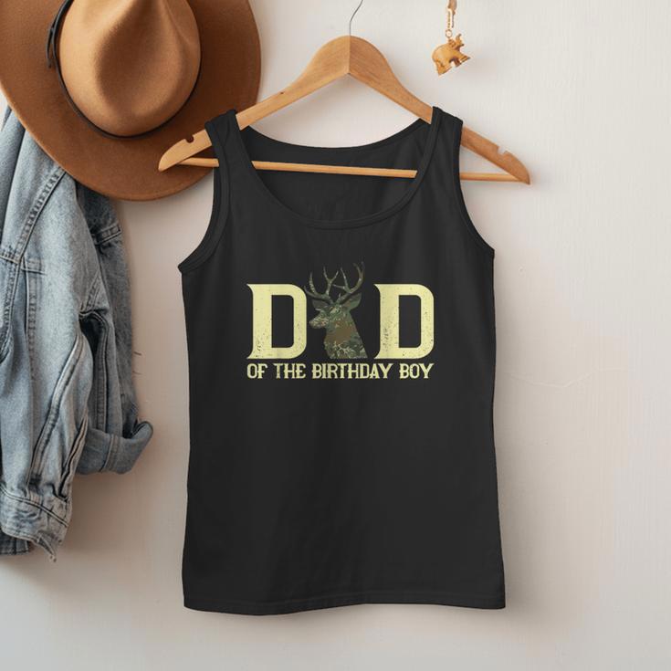 Dad Of The Birthday Boy Deer Hunter Camouflage Flag Men Tank Top