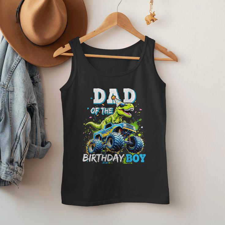 Dad Of The Birthday Boy Monster Truck Dinosaur PartyRex Men Tank Top